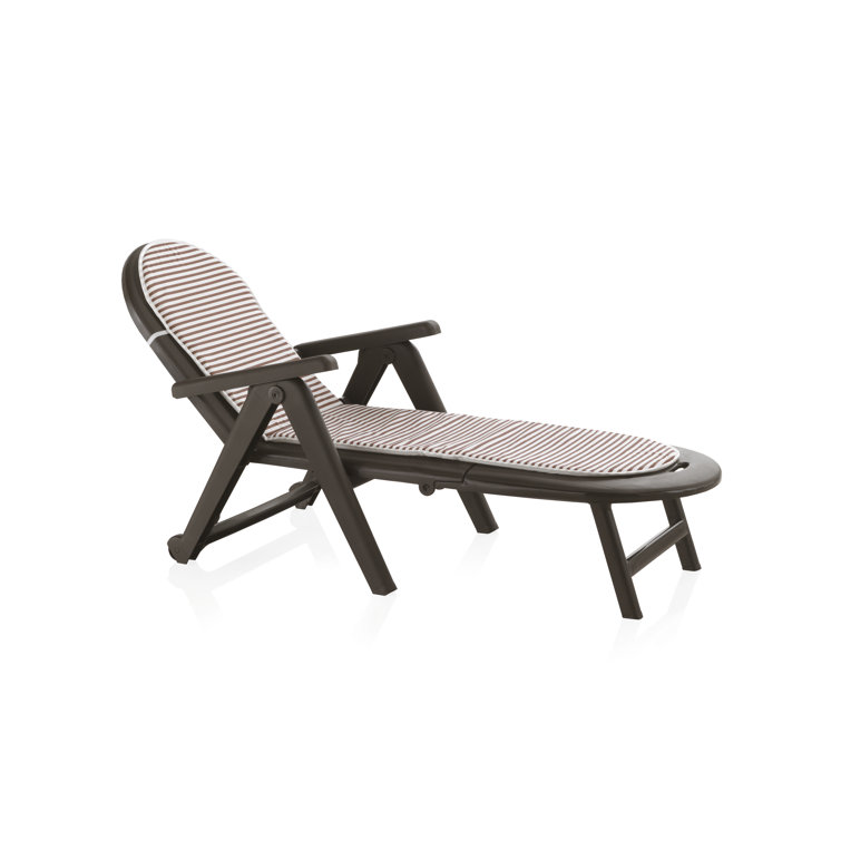 Highland Dunes Reclining Sun Lounger with Cushion Wayfair.co.uk